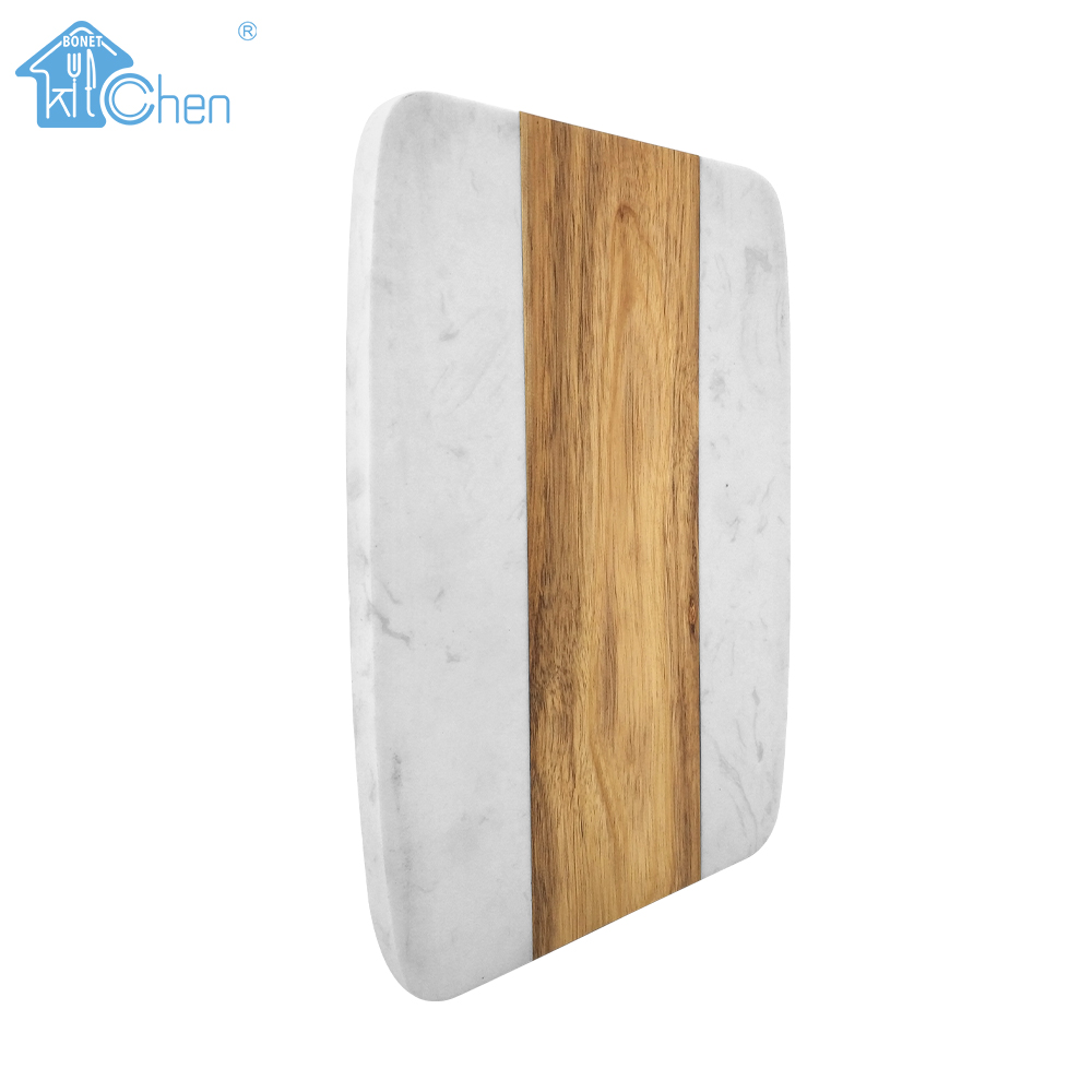Marble And Wood Chopping Board